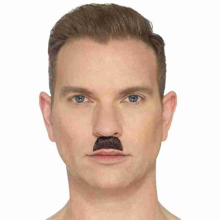 Brauner Schnurrbart Detailansicht handgeknüpfte Qualität Smiffy's