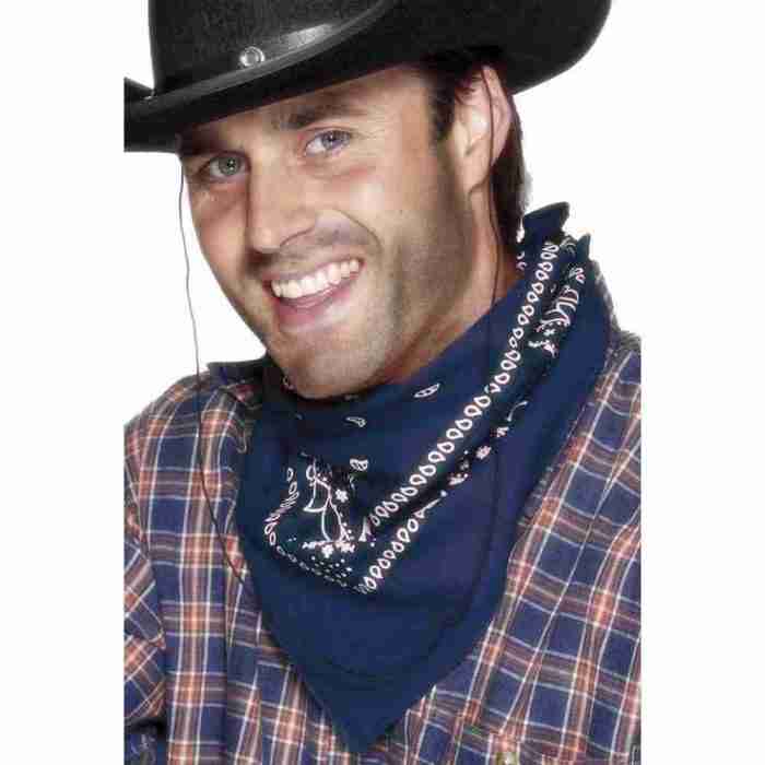 Cowboy Bandana Blau Western Design Halstuch Unisex