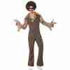 Herren 70er Jahre Kostüm Braun Disco Jumpsuit - carnivalstore.de