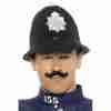 Polizei Kostüm Hut schwarz London Bobby Hut für Karneval