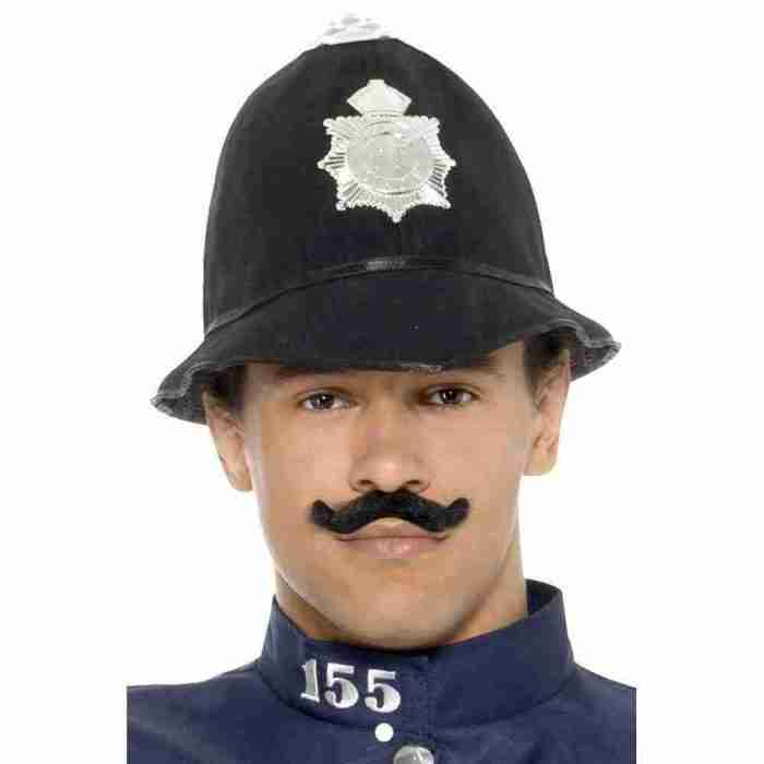 Polizei Kostüm Hut schwarz London Bobby Hut für Karneval