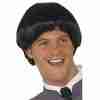 60er Jahre Perücke Herren schwarz Bowl Cut Retro Stil