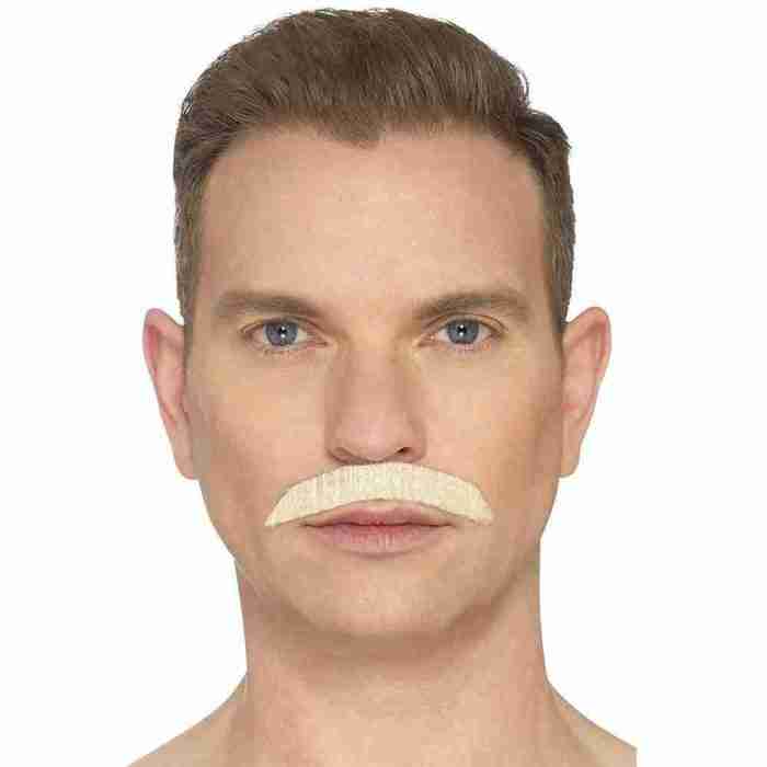 Rockstar Schnurrbart blond handgeknüpft Smiffy's Kostüm Accessoire