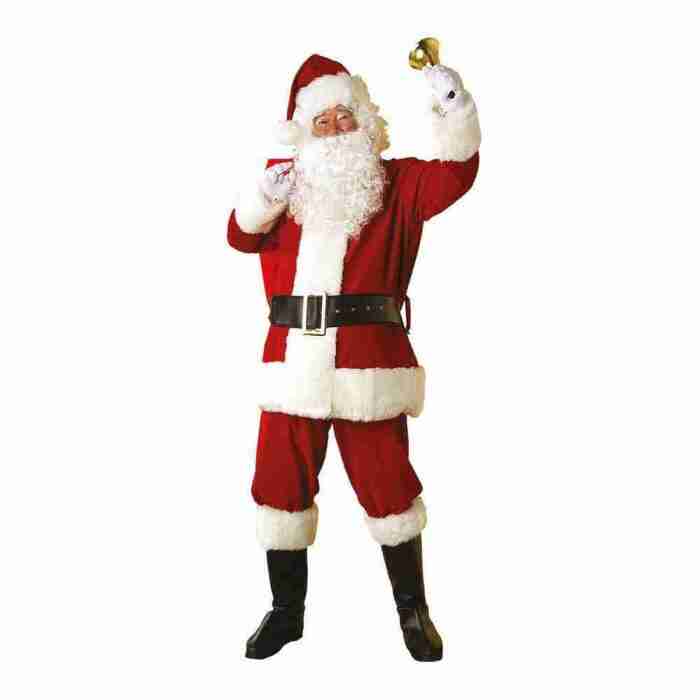 Luxus Weihnachtsmann Kostüm Herren Regal Regency Plüsch Set