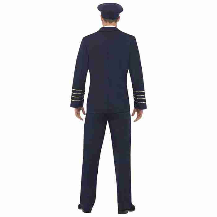 Herren Piloten Kostüm Marineblau - carnivalstore.de