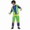 Herren 80er Jahre Kostüm Fashion Shell Trainingsanzug Grün - carnivalstore.de