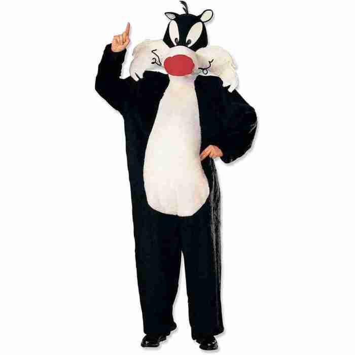 Katzenkostüm Sylvester schwarz weiß Smoking Faschingskostüm