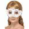 Augenmaske Spitze bestickt schwarz venezianische Maske Damen