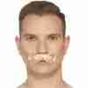 Schnurrbart Karneval blond handgeknüpft Imperial Moustache