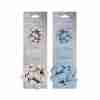 Weihnachts Dekoration Glitzer Schleifen Forest Frost blau grau