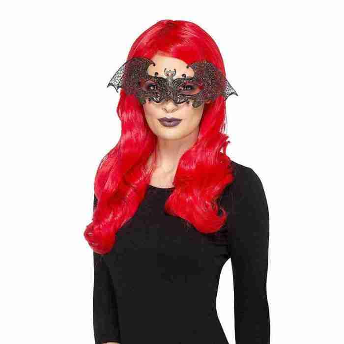 Fledermaus Augenmaske Metall schwarz filigran Damen Karneval