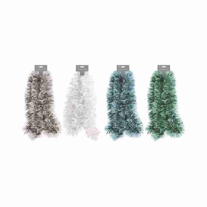 Lametta Chunky Forest Frost Mix Weihnachtsdeko Grün Silber