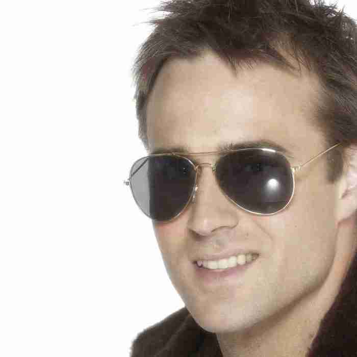 Kostüm Brille Aviator Silber Sonnenbrille Karneval Fasching