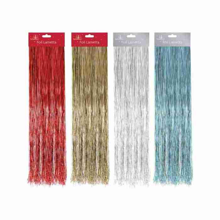 Lametta Folie Gold Silber Rot Party Dekoration