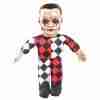 Halloween Horror Puppe Hellequin Harlekin mit Sound gruselige Dekoration