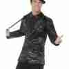 Herren Pailletten Jacke Schwarz - Glitzer Kostüm für Karneval und Fasching