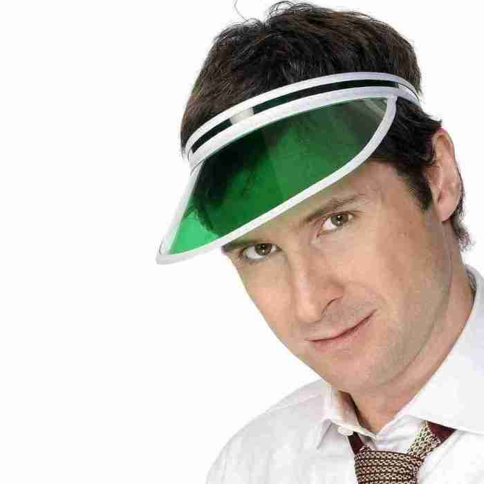 Poker Visier Grün Unisex Sonnenblende Karneval Retro Accessoire