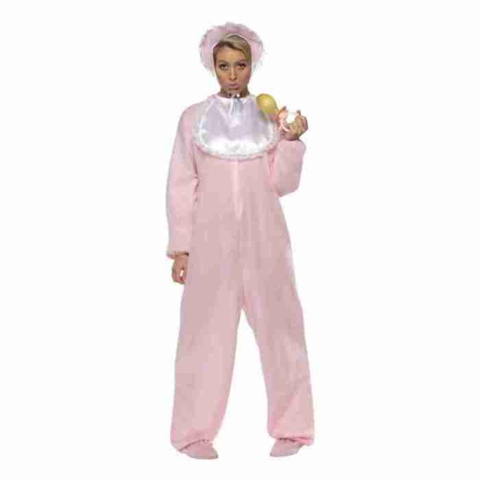 Baby Romper Kostüm Rosa Karneval Babykostüm mit Haube