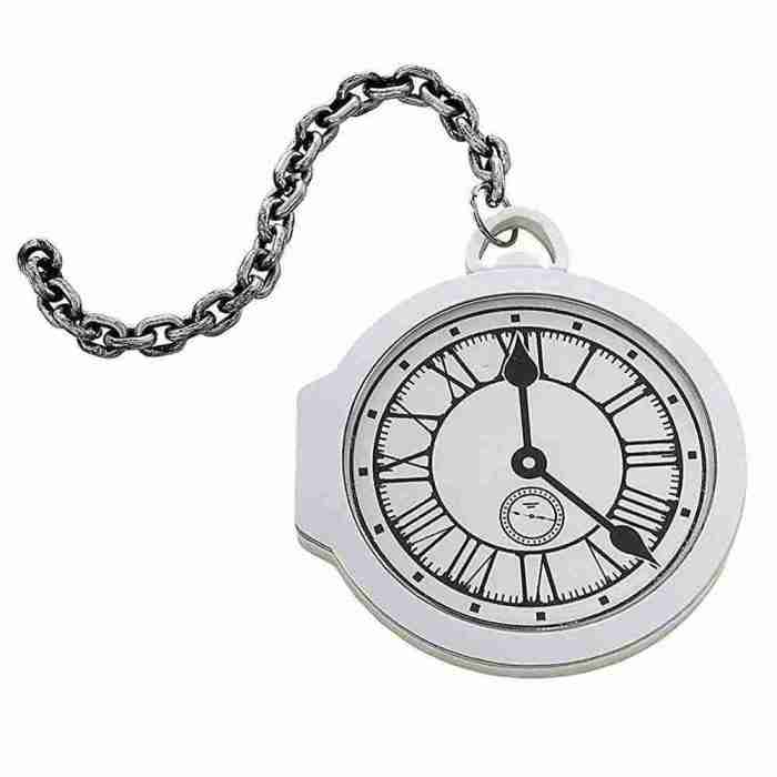 Karneval Accessoire Taschenuhr weiß EVA übergroß Fasching