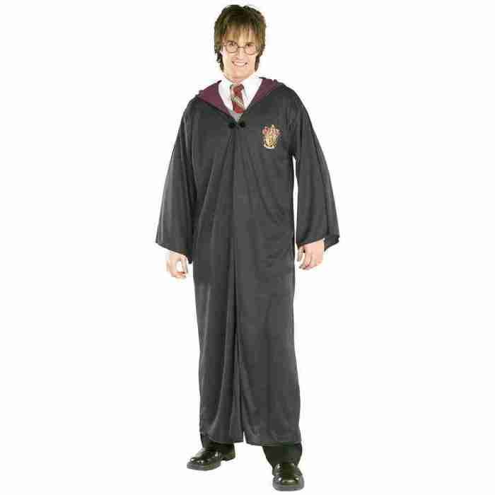 Harry Potter Kostüm Erwachsene schwarze Gryffindor Robe mit Kapuze