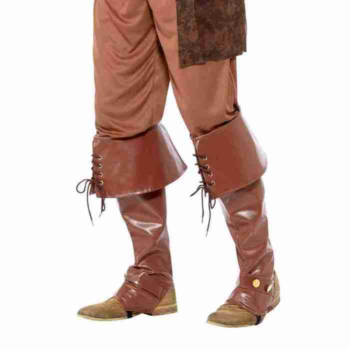 Piraten Stiefelüberzieher braun Deluxe Karneval Accessoire