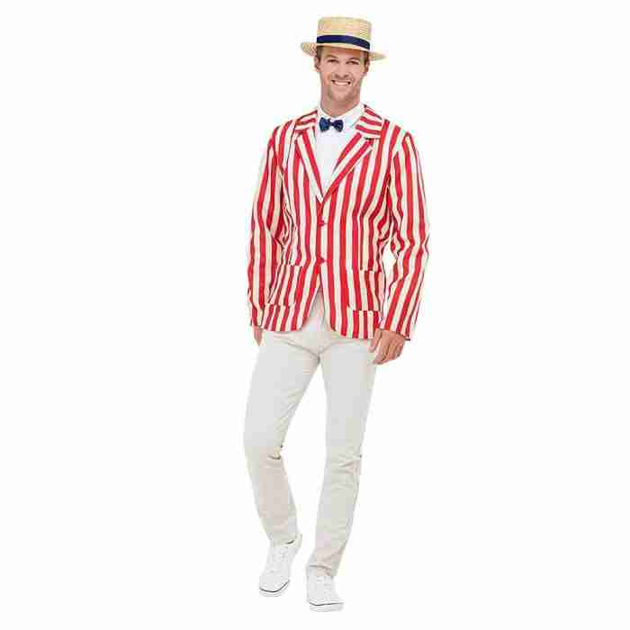 20er Jahre Friseur Kostüm Herren Rot Weiß Barbershop Outfit - carnivalstore.de