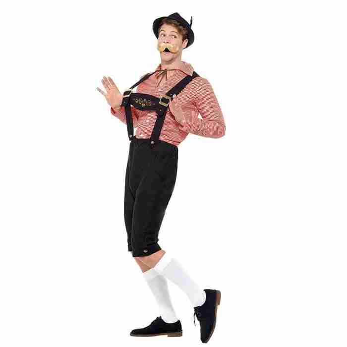 Bayerische Bier Guy Kostüm, Rot mit traditionellem Hemd - carnivalstore.de