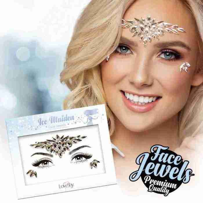 Gesichts Schmucksteine Eiskönigin Kristall Face Jewels LoveShy