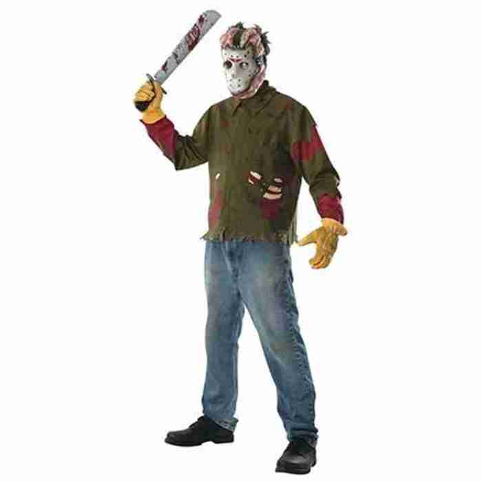 Jason Horror Kostüm Set mit Maske und Jacke für Halloween