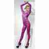 Karnevalskostüm Damen Zebra Print Bodysuit Rosa Faschingskostüm