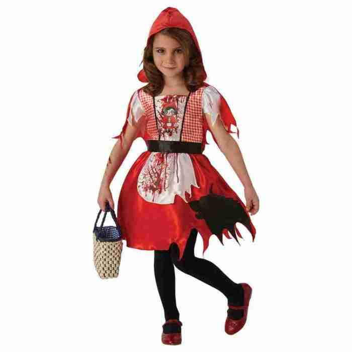 Halloween Kostüm Kinder Dead Riding Hood rot Märchen Verkleidung