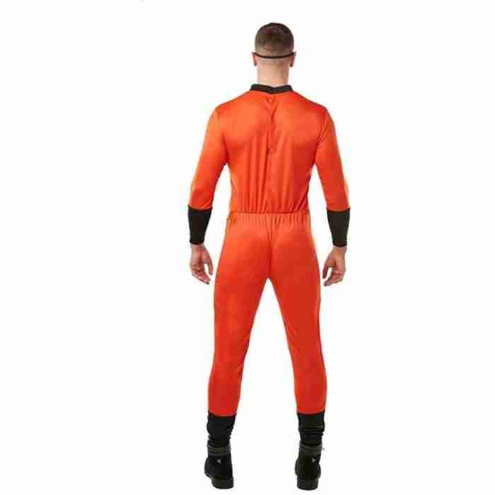 Mr. Incredible Kostüm Herren mit Augenmaske und rotem Jumpsuit