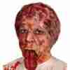 Halloween Wunde Gebrochener Kiefer rot Latex Spezialeffekt