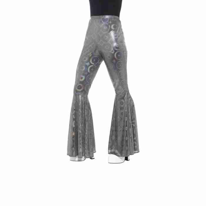 Disco Schlaghose Damen Silber 70er Jahre Kostüm - carnivalstore.de