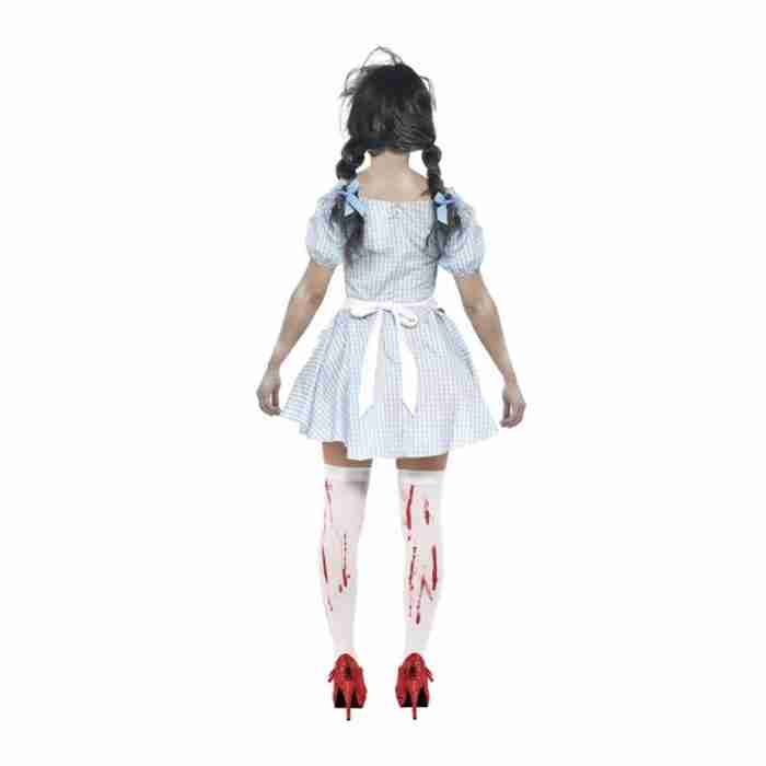 Damen Zombie Dorothy Kostüm Rückansicht - carnivalstore.de