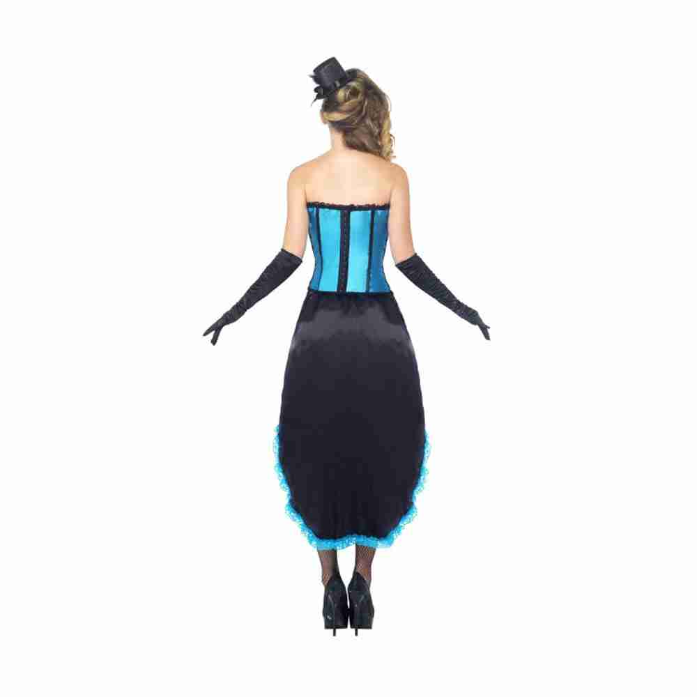 Burlesque Tänzerin Kostüm Blau Detailansicht - carnivalstore.de