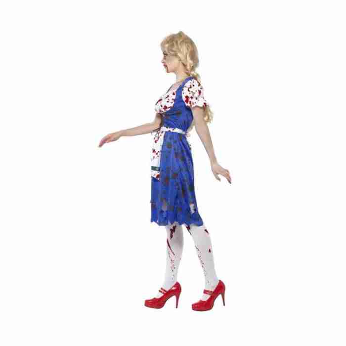 Zombie Bayerin Kostüm Kleid Detail Ansicht - carnivalstore.de