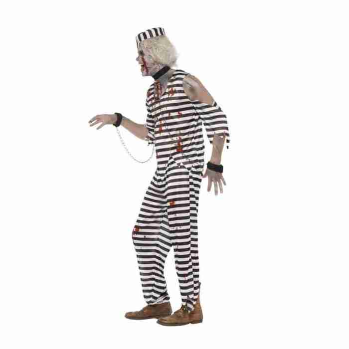Zombie Sträfling Halloween Kostüm Rückansicht - carnivalstore.de