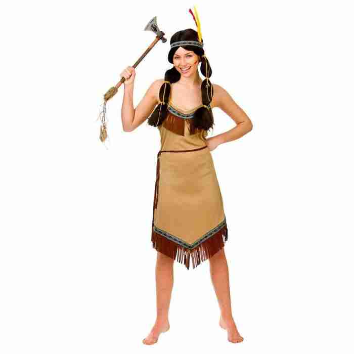 Indianerin Kostüm Damen - Authentisches Wild West Outfit mit Fransen