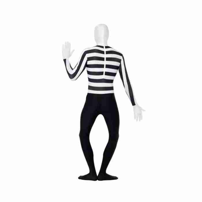 Herren Second Skin Pantomime Kostüm Rückansicht - carnivalstore.de