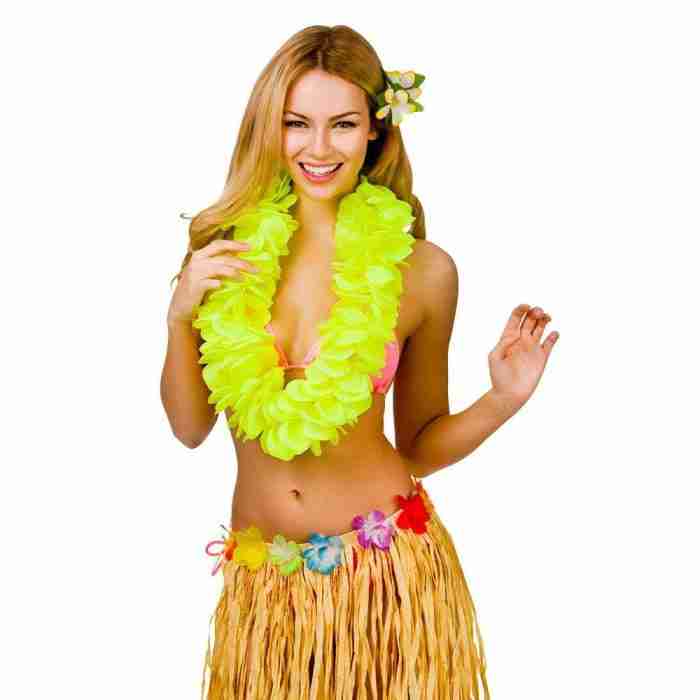 Hawaii Lei Blumenkette Gelb - Tropisches Accessoire