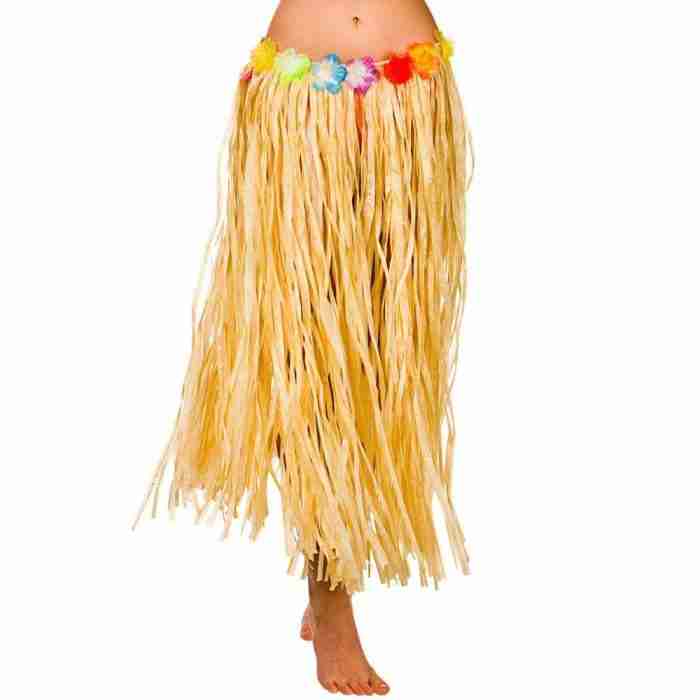 Karnevalskostüm Damen Hawaii Hula Rock 80cm Natural - Carnival Store GmbH