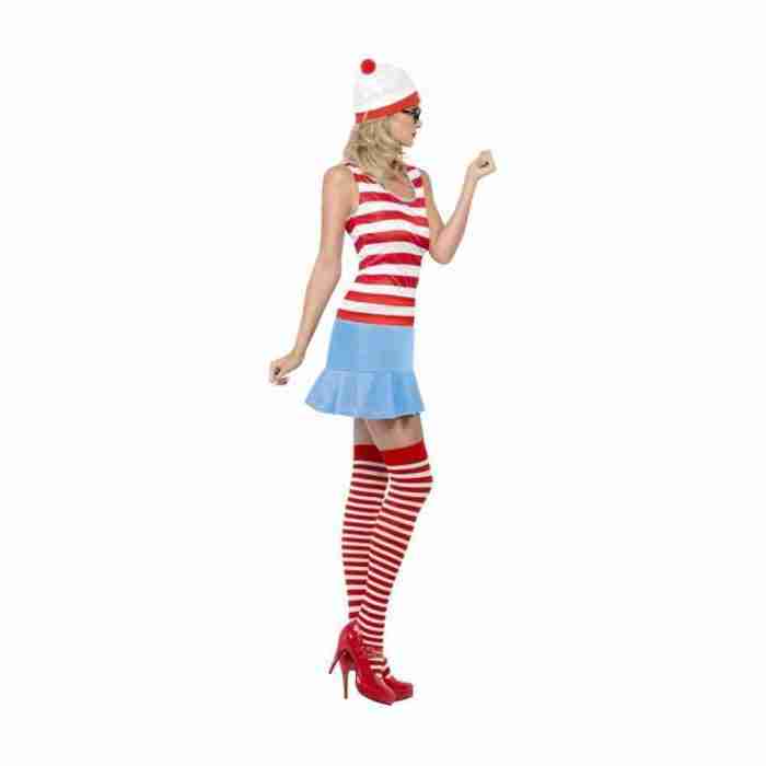Where's Wenda Kostüm Damen Komplettset mit Mütze und Strümpfen