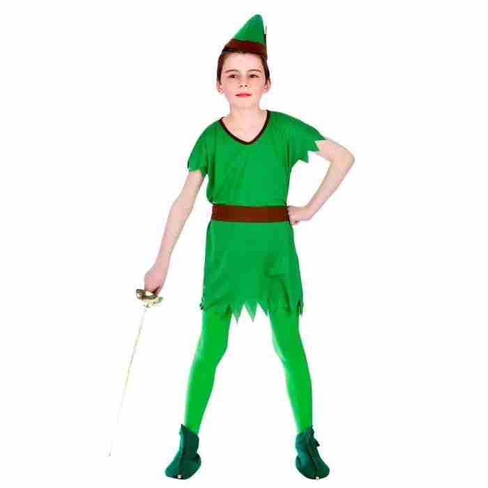 Weihnachtself Kostüm Peter Pan Robin Hood Kinder Grün - carnivalstore.de