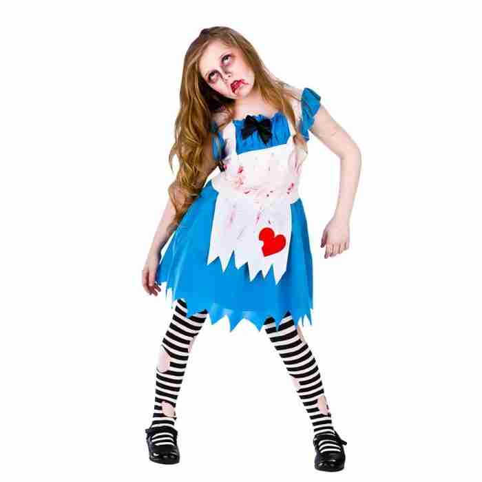Zombie Alice Faschingskostüm für Kinder - gruseliges Halloween Kostüm