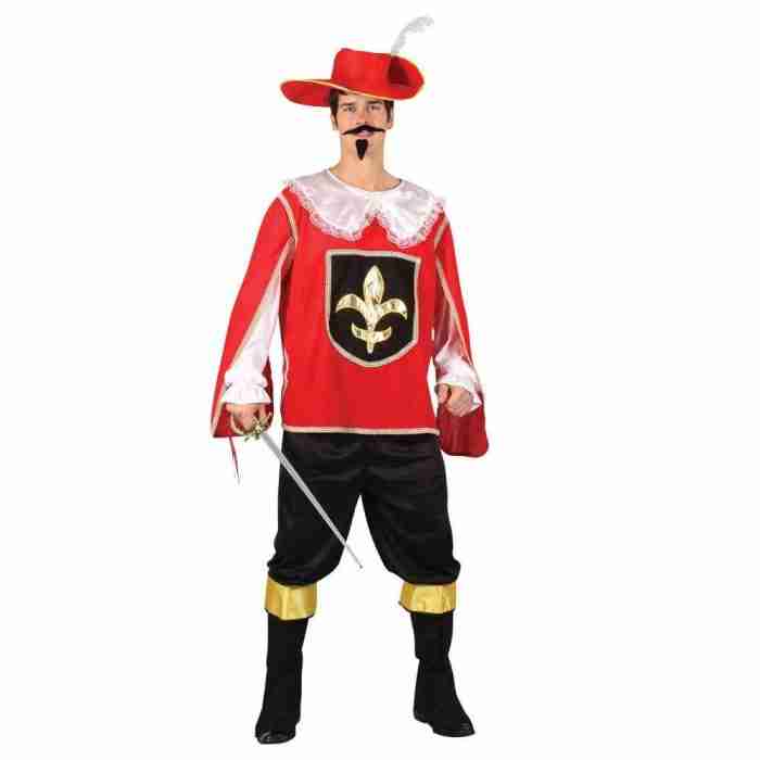Musketier Kostüm rot - elegantes historisches Herrenkostüm