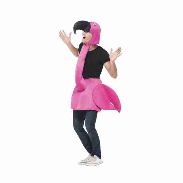 Flamingo Kostüm Rosa Einteiler mit Kapuze Tierkostüm Unisex
