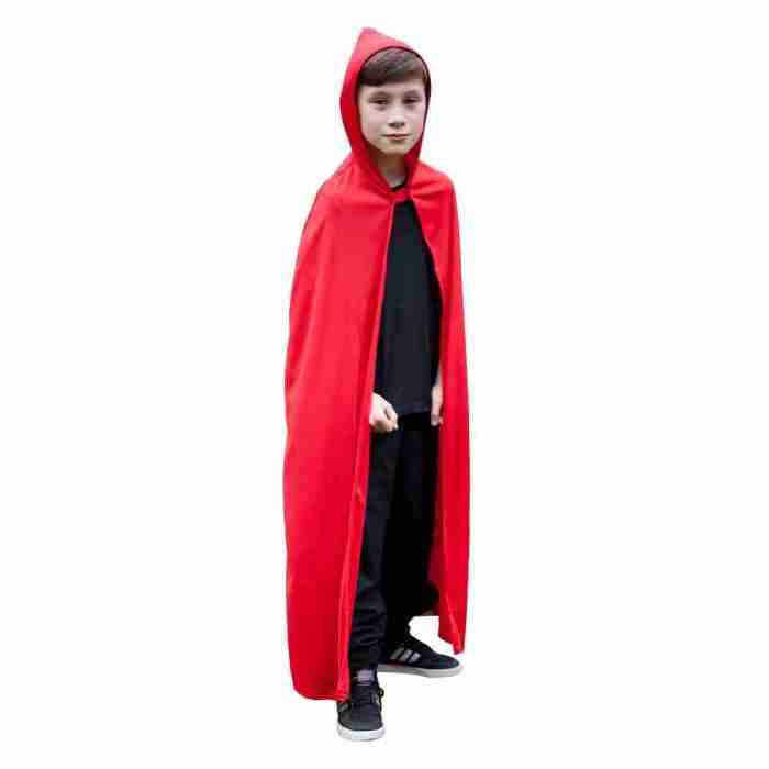 Kinder Kapuzenumhang Rot Märchen Cape Rotkäppchen Kostüm