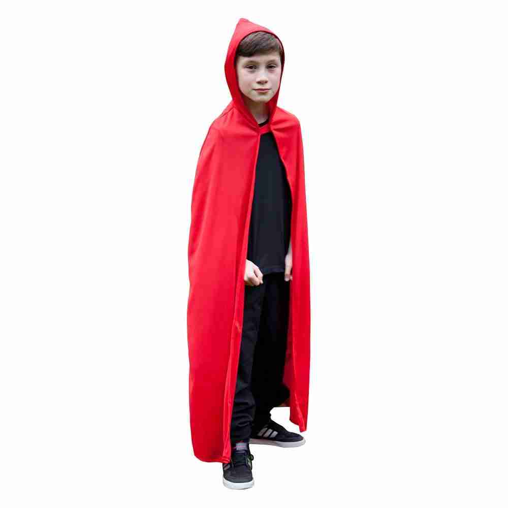 Kinder Kapuzenumhang Rot Märchen Cape Rotkäppchen Kostüm