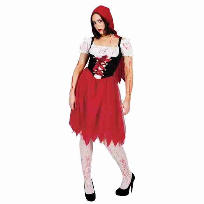 Faschingskostüm Damen Rotkäppchen blutrot - carnivalstore.de